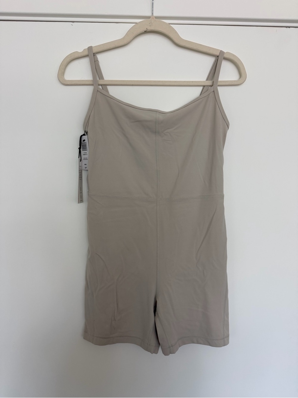 Aritzia Beige Sleeveless Short Romper